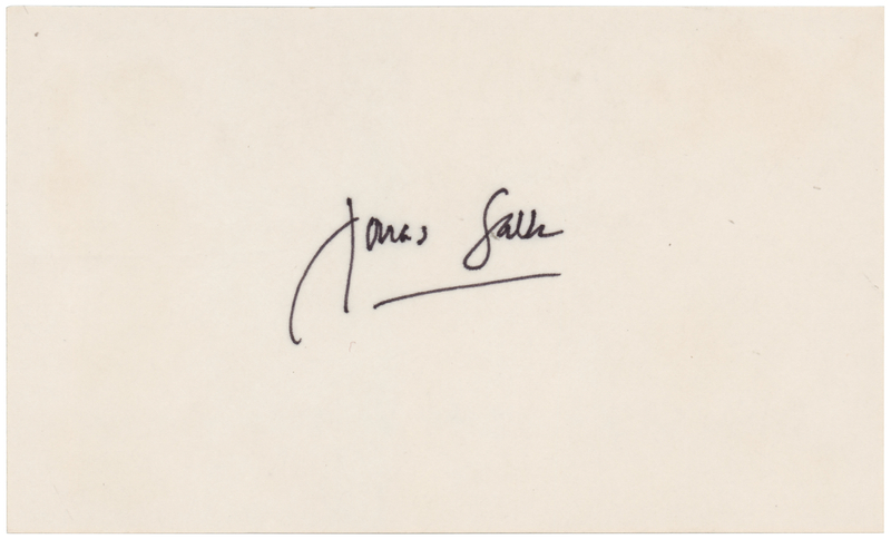 Lot 415 Jonas Salk Signature