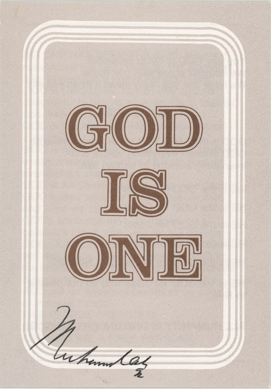 Lot 943 Muhammad Ali Signed Religious Pamphlet