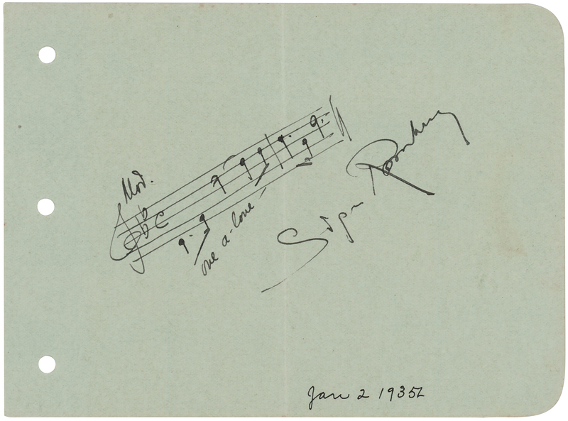 Lot 707 Sig Romberg Autograph Musical Quotation Signed from 'One Alone'
