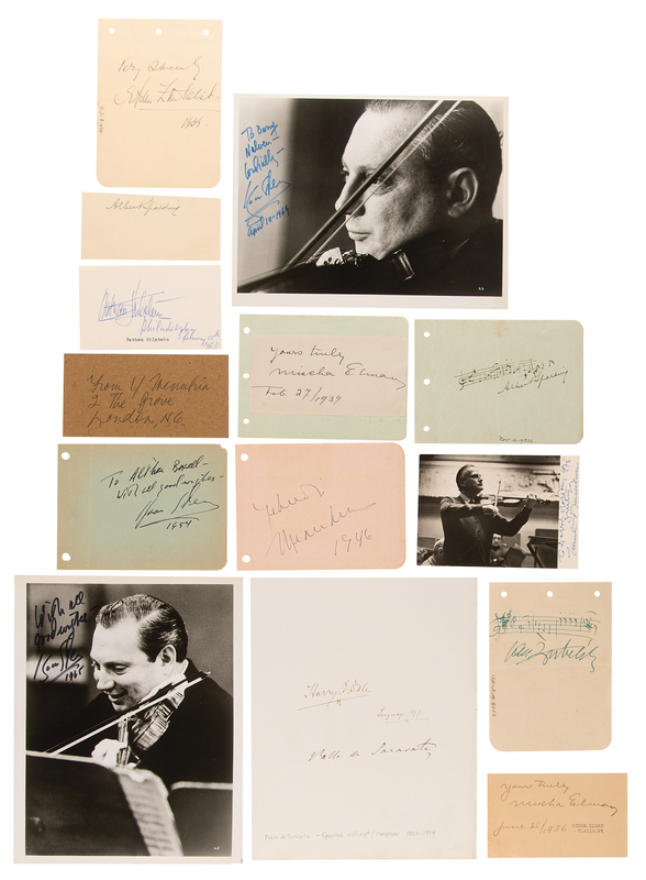 Lot 712 Violinists Group Lot of (14) Signed Items