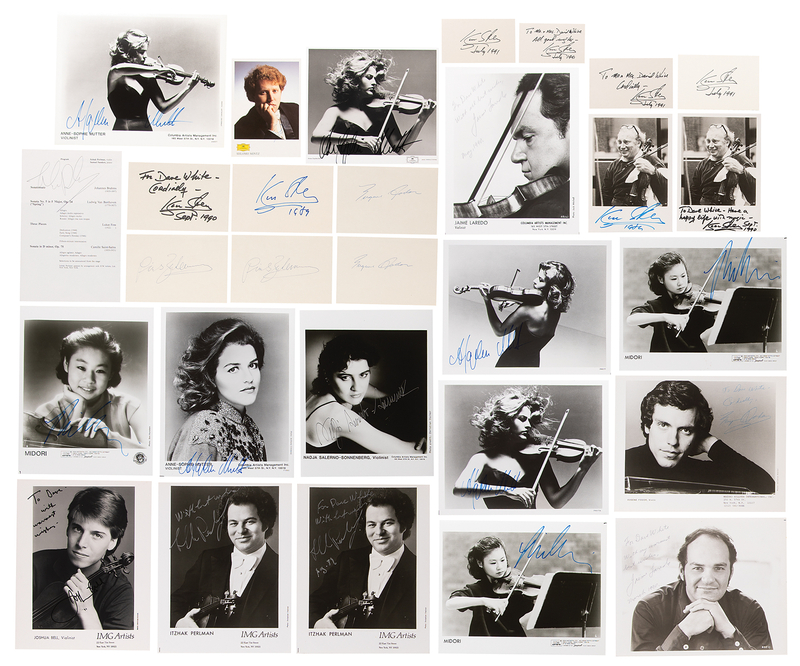 Lot 699 Modern Violinists Collection of (29) Signed Items