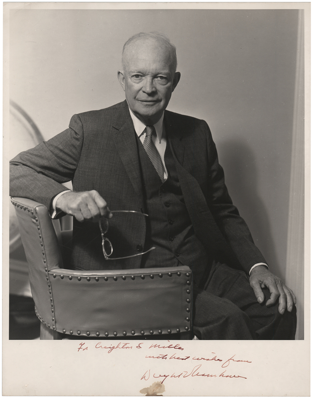 Lot 92 Dwight D. Eisenhower Oversized Signed Photograph