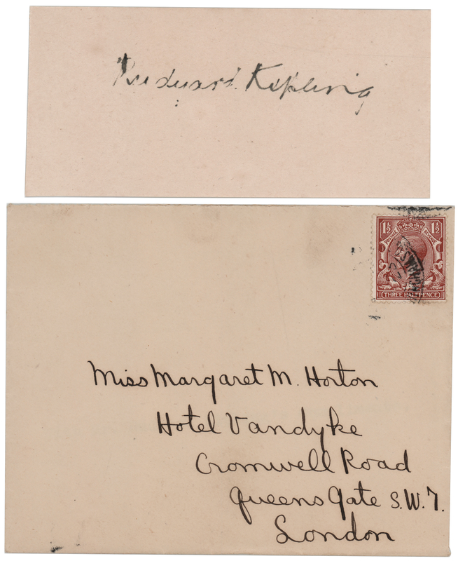 Lot 641 Rudyard Kipling Signature