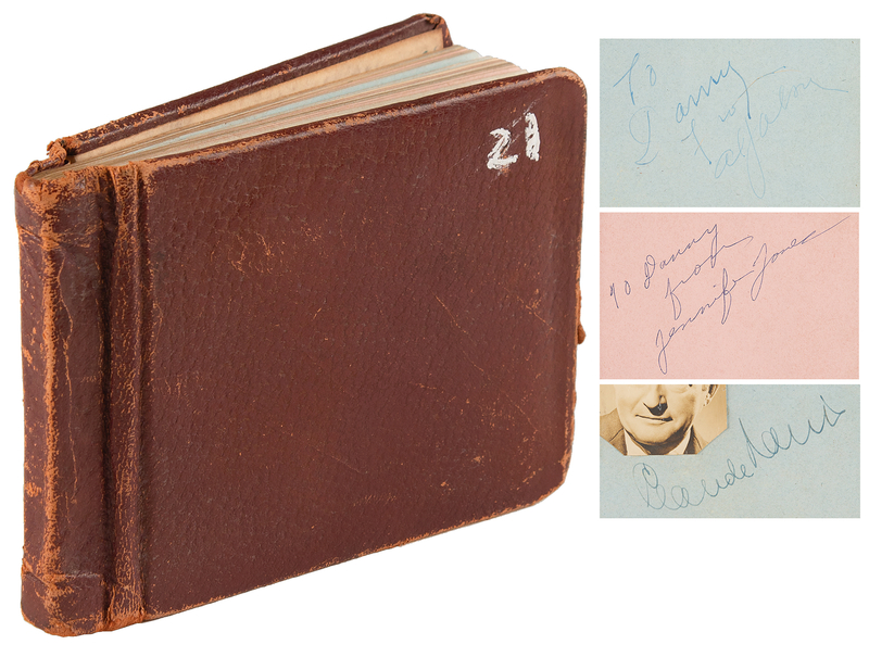 Lot 876 Hollywood Stars (45+) Signed Autograph Album with Jennifer Jones, Claude Rains, and Al Jolson