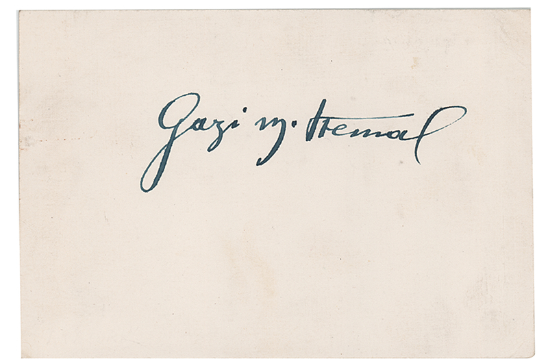 Lot 227 Mustafa Kemal Ataturk Signature