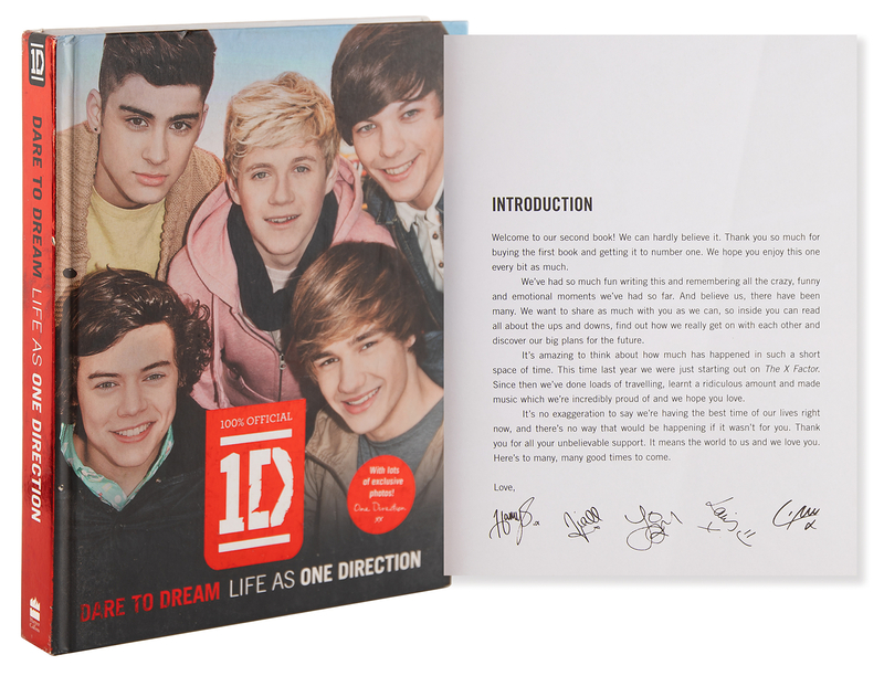 Lot 801 One Direction Signed Book - Dare to Dream