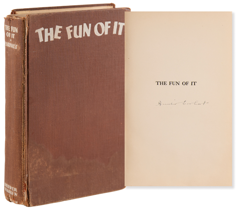 Lot 492 Amelia Earhart Signed Book - The Fun of It