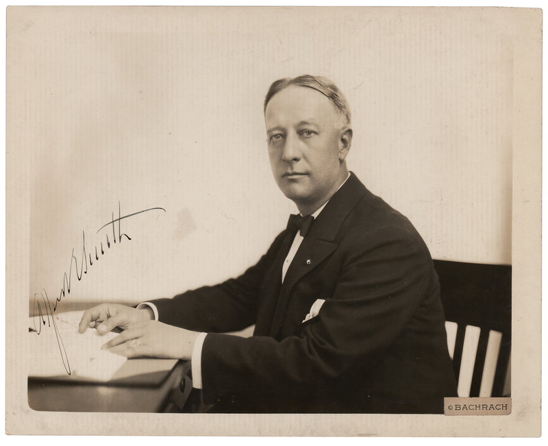 Lot 419 Alfred E. Smith Signed Photograph