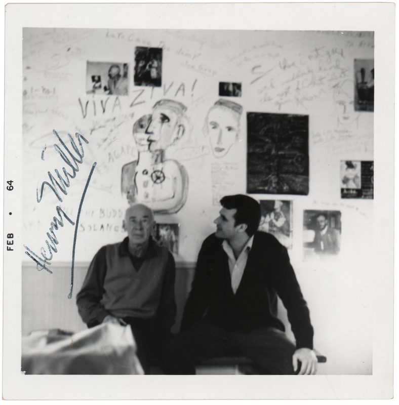 Lot 645 Henry Miller Signed Photograph