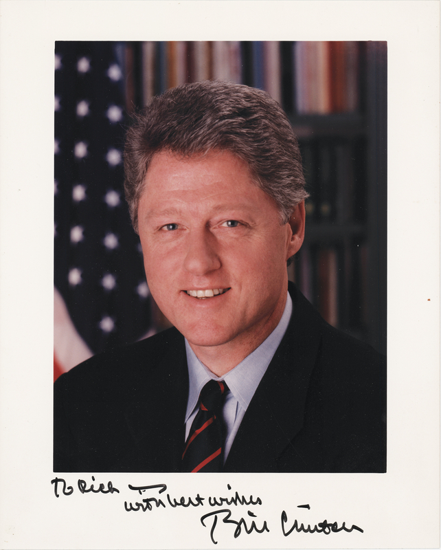 Lot 83 Bill Clinton Signed Photograph