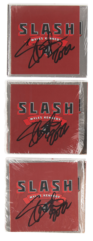 Lot 763 Guns n' Roses: Slash (3) Signed CD Booklets