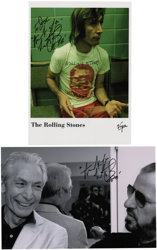 Lot 786 Rolling Stones: Charlie Watts (2) Signed Photographs