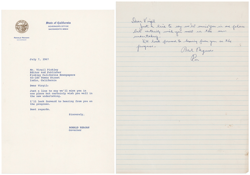 Lot 177 Ronald Reagan Autograph Letter Signed