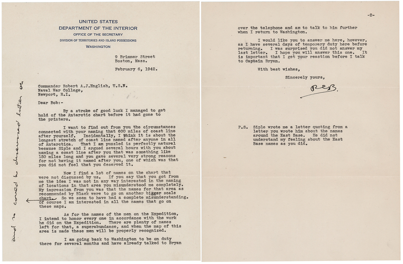 Lot 320 Richard Byrd Typed Letter Signed: 