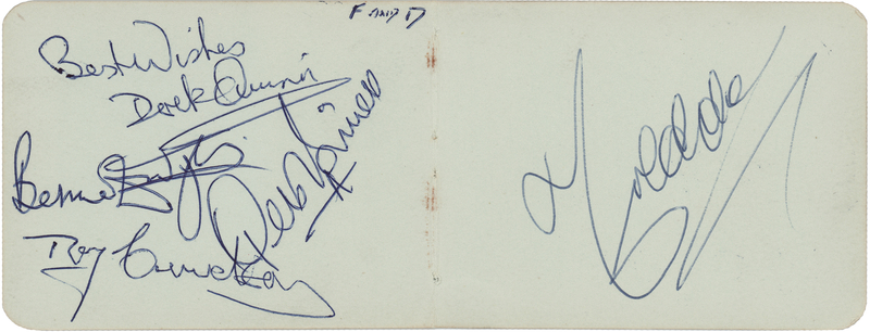 Lot 758 Freddie and the Dreamers Signatures