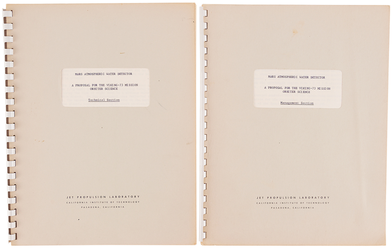 Lot 555 Mars Viking Orbiter Atmospheric Water Detector Proposals