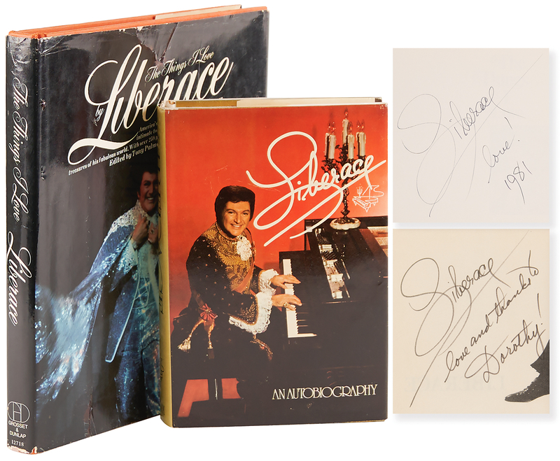 Lot 895 Liberace (2) Signed Books