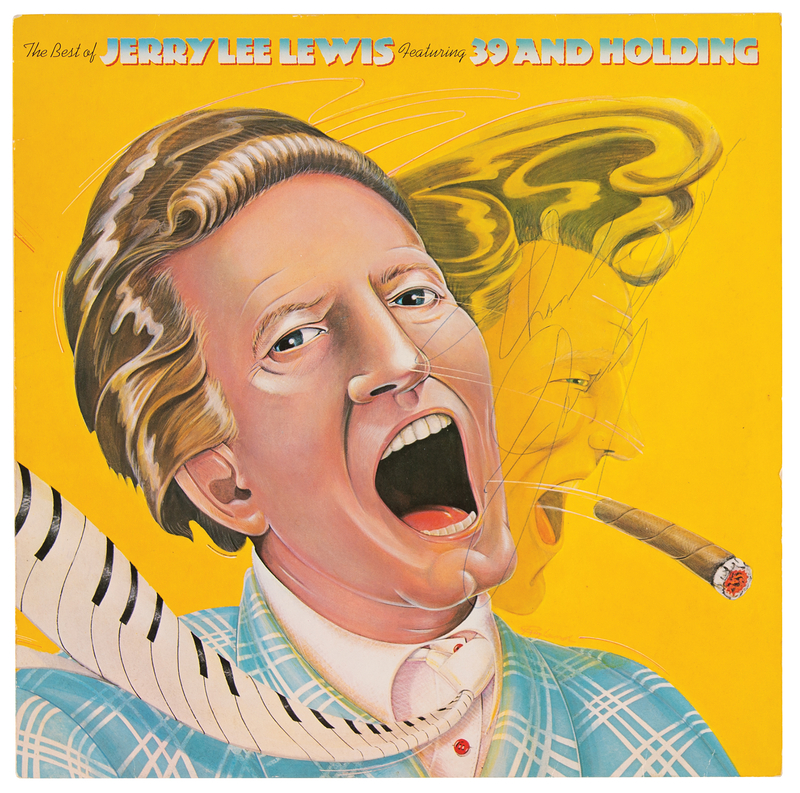Lot 769 Jerry Lee Lewis Signed Album - The Best of Jerry Lee Lewis