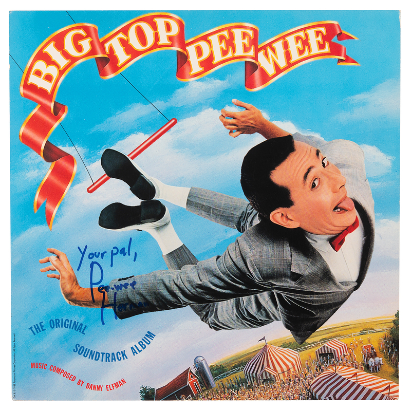 Lot 874 Pee-wee Herman Signed Album Flat - Big Top Pee-wee