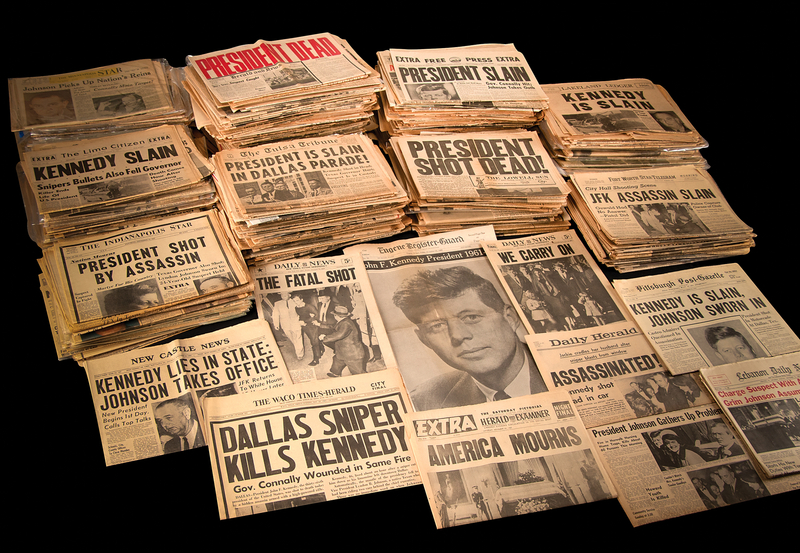 Lot 50 John F. Kennedy Assassination: (950+) Newspapers from November 1963