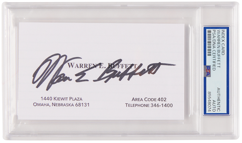 Lot 318 Warren Buffett Signature