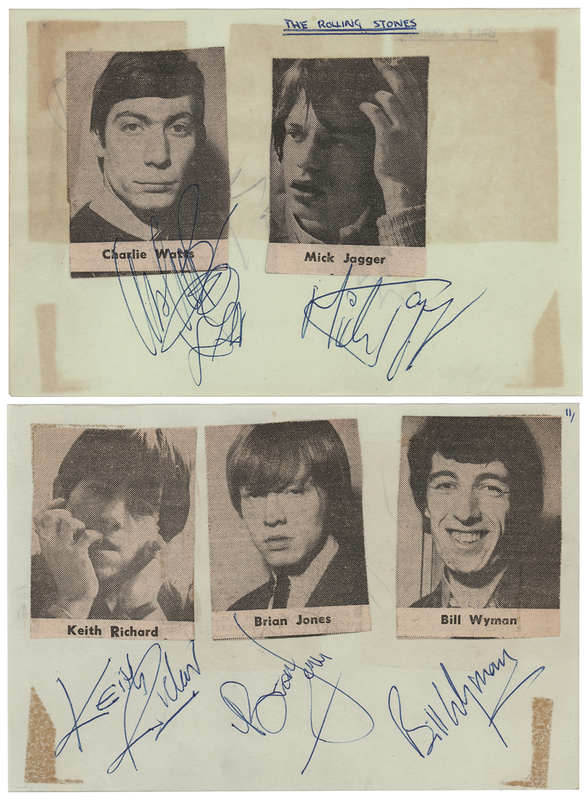 Lot 677 Rolling Stones Signatures (ca. 1964)