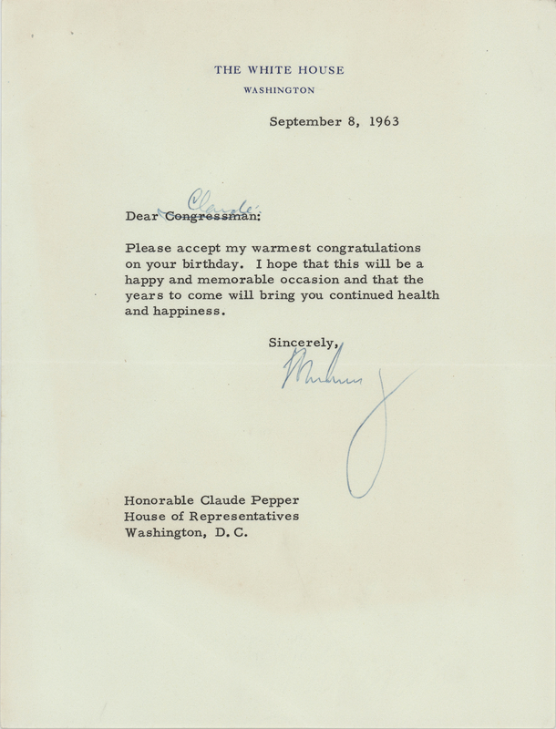 Lot 41 John F. Kennedy Typed Letter Signed as President