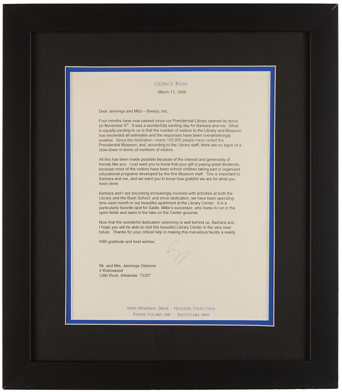Lot 70 George Bush Typed Letter Signed: 
