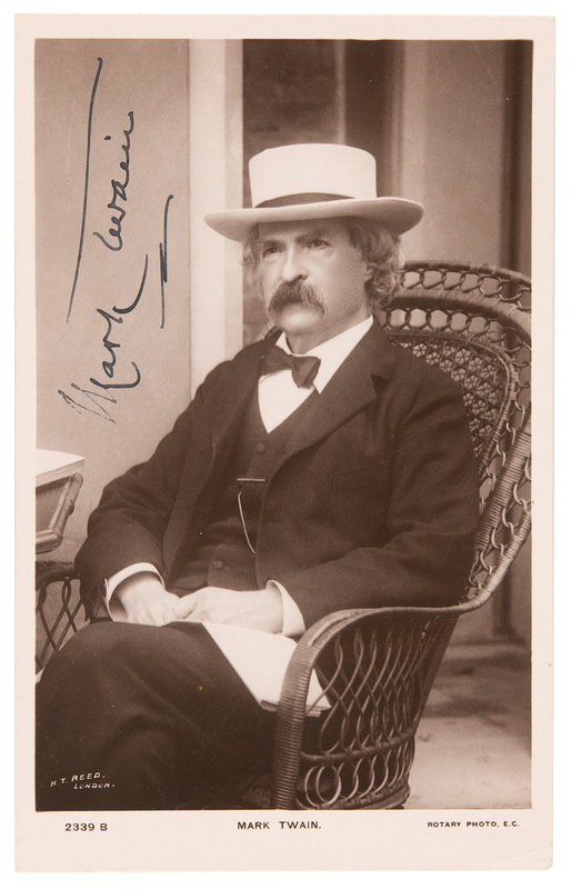 Lot 609 Samuel L. Clemens Signed Photograph as 