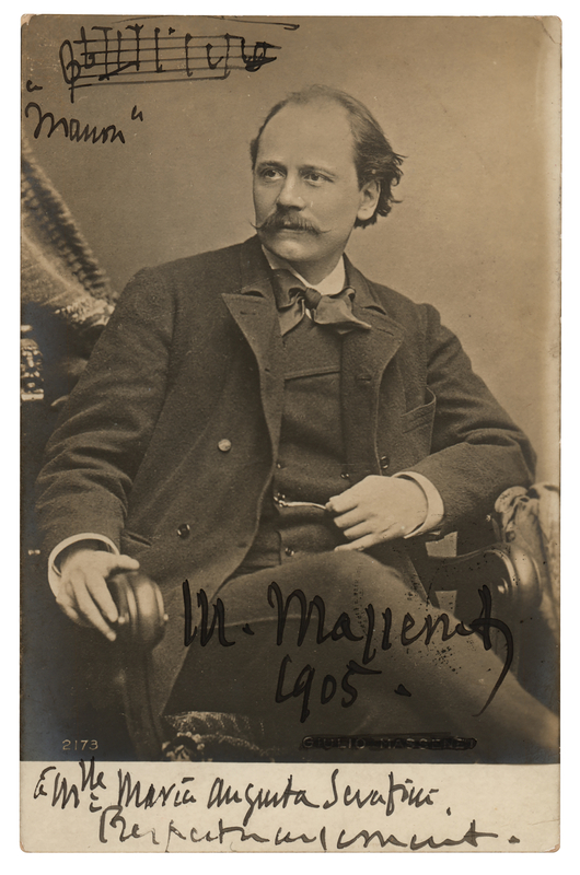 Lot 698 Jules Massenet Signed Photograph with Autograph Musical Quotation from 'Manon'