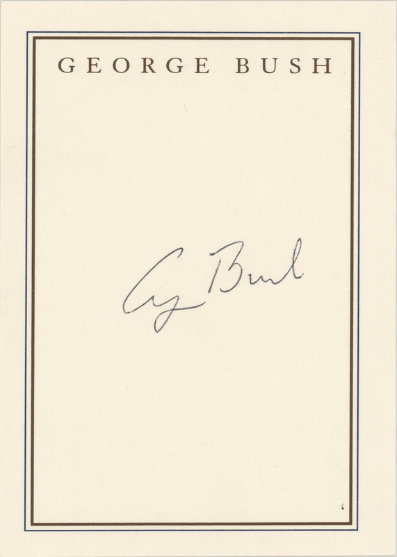 Lot 71 George Bush Signature
