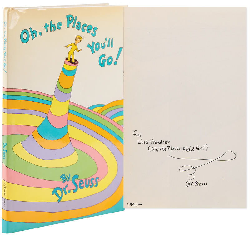 Lot 650 Dr. Seuss Signed Book - Oh, the Places You'll Go!