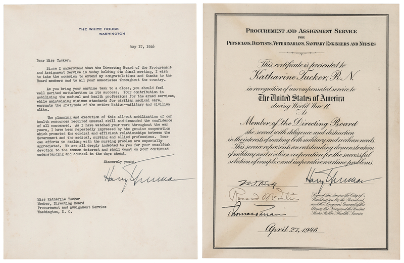 Lot 189 Harry S. Truman Typed Letter Signed and Document Signed as President: 