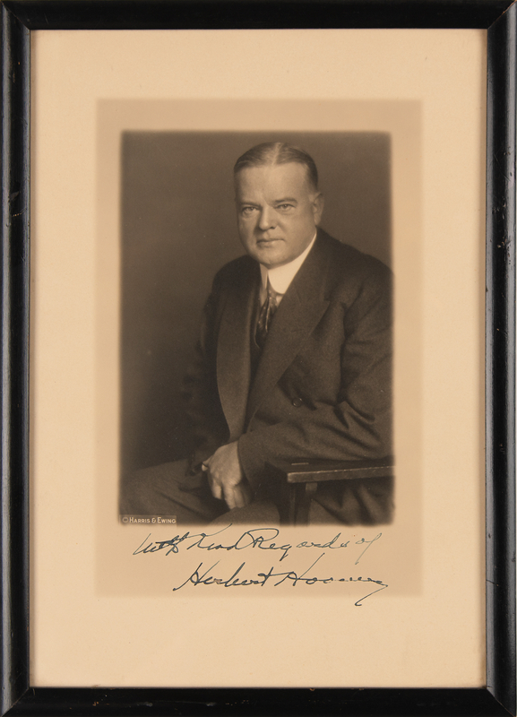 Lot 109 Herbert Hoover Signed Photograph