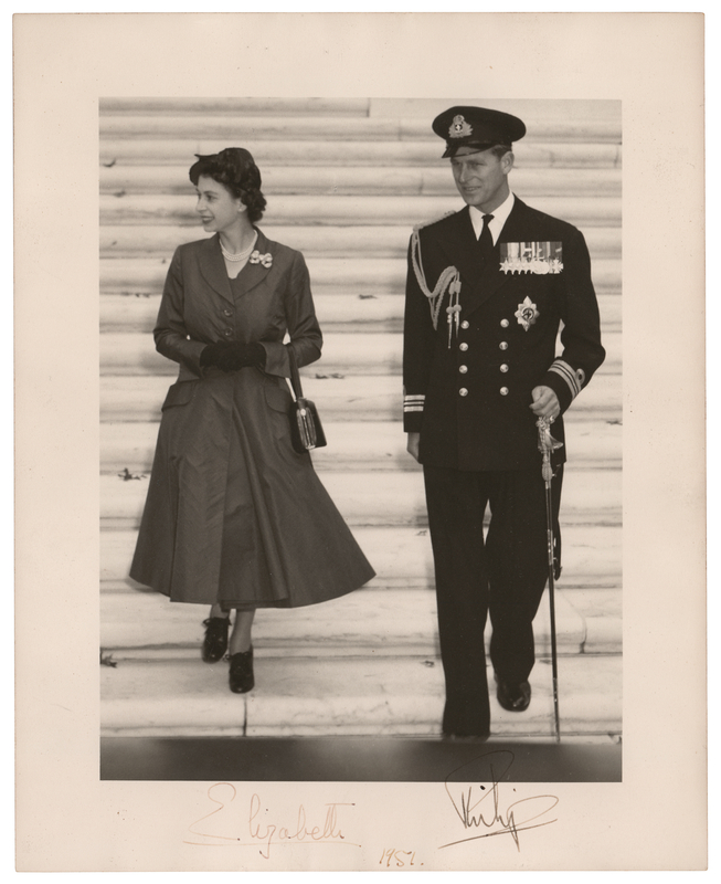 Lot 403 Queen Elizabeth II and Prince Philip Signed Photograph