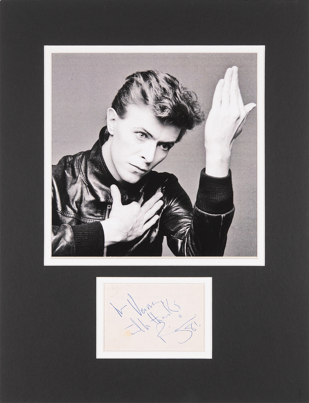 Lot 748 David Bowie Signature
