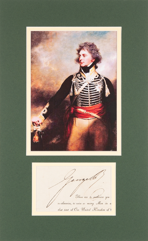 Lot 368 King George IV Signature