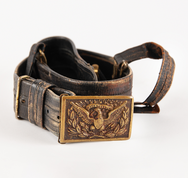 Lot 463 Civil War Union Officer's Belt with Eagle Buckle