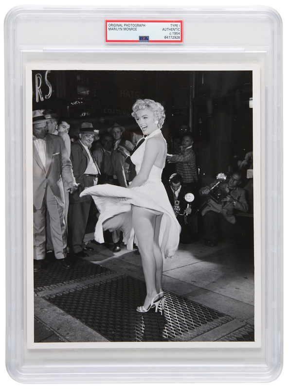 Lot 823 Marilyn Monroe Original 'White Dress' Photograph - PSA Type I