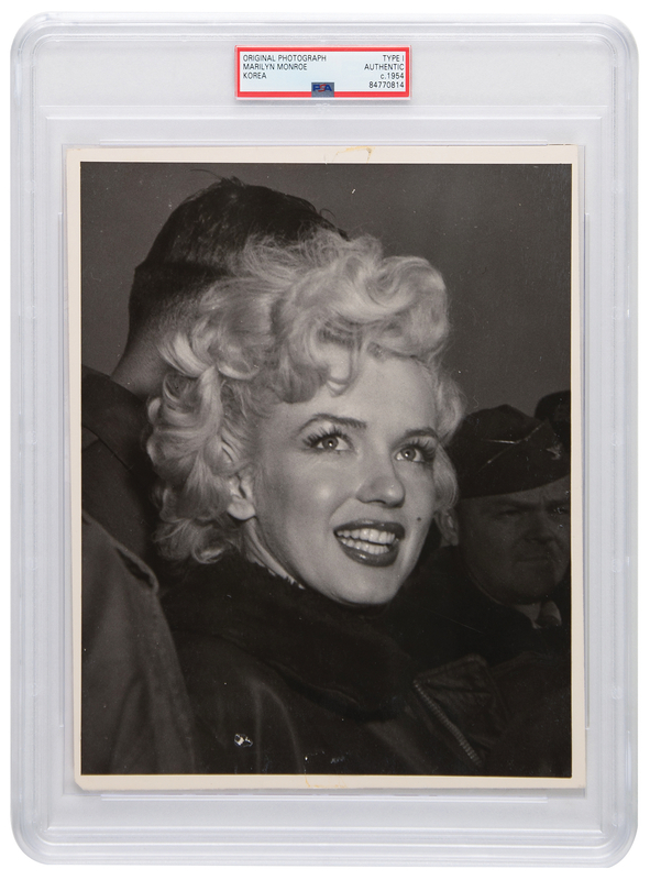 Lot 825 Marilyn Monroe Original 'Korea USO Tour' Photograph - PSA Type I
