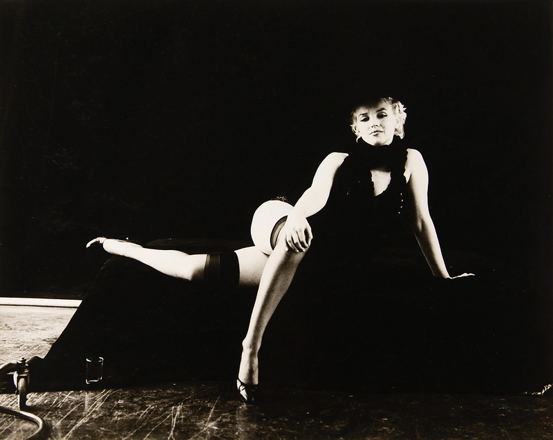 Lot 829 Marilyn Monroe: Milton Greene Oversized Photograph from 'The Black Sitting'