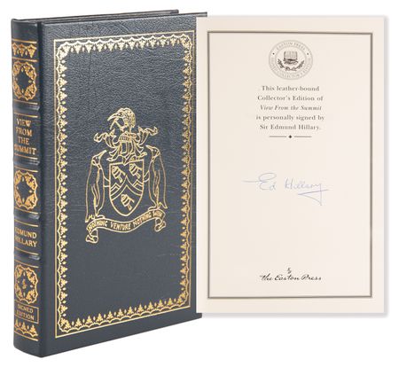 Lot #347 Edmund Hillary Signed Book - View from the Summit - Image 1
