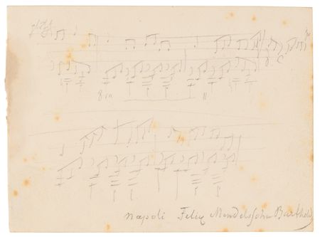 Lot #662 Felix Mendelssohn-Bartholdy Autograph Letter Signed on Performing Bach, Beethoven, and Handel, with AMQ and Partial ALS (Lot of 3): 