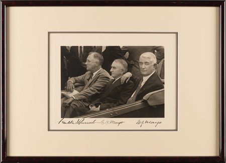 Lot #19 Franklin D. Roosevelt and the Mayo Brothers Signed Photograph - Image 1