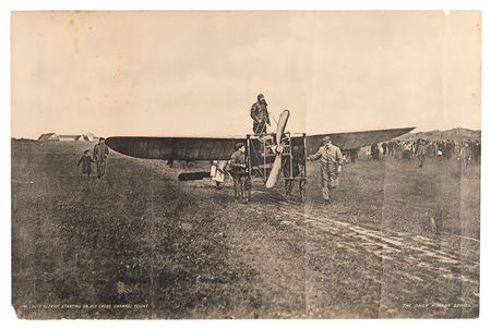 Lot #494 Aviation Pioneers (5) Early 20th Century Prints: Wright, Bleriot, Paulhan, and Latham - Image 4