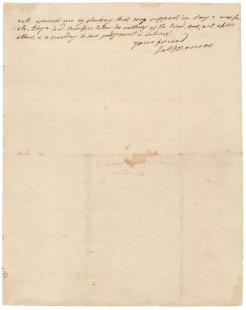 Lot #5 James Monroe Autograph Letter Signed, Remarking on His Presidential Qualifications: 