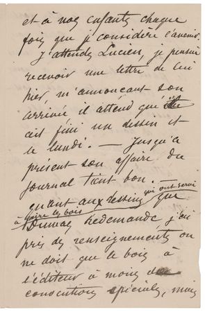 Lot #573 Camille Pissarro Autograph Letter Signed on the Sale of Artwork - Image 4