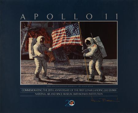 Lot #537 Alan Bean Signed Print - 'For One Priceless Moment' - Image 1