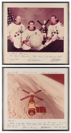 Lot #565 Skylab 4 Oversized Signed Photograph - Image 1