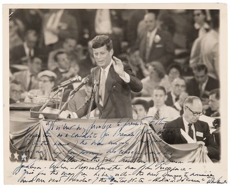 Lot #35 John F. Kennedy Signed Photograph, Quoting